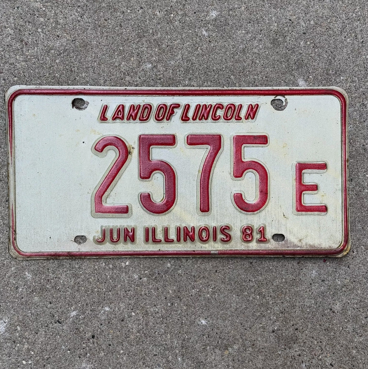 Photo of a 1981 Illinois TRUCK License Plate Auto Tag Garage Decor Vintage License Plate Auto Tag 2 Garage Decor 2575 E