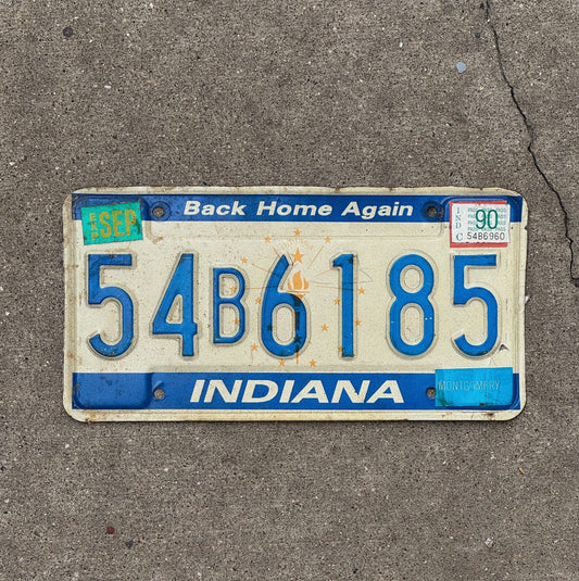 Photo of a 1981 Indiana License Plate Auto Tag Garage Decor 54 B 6185