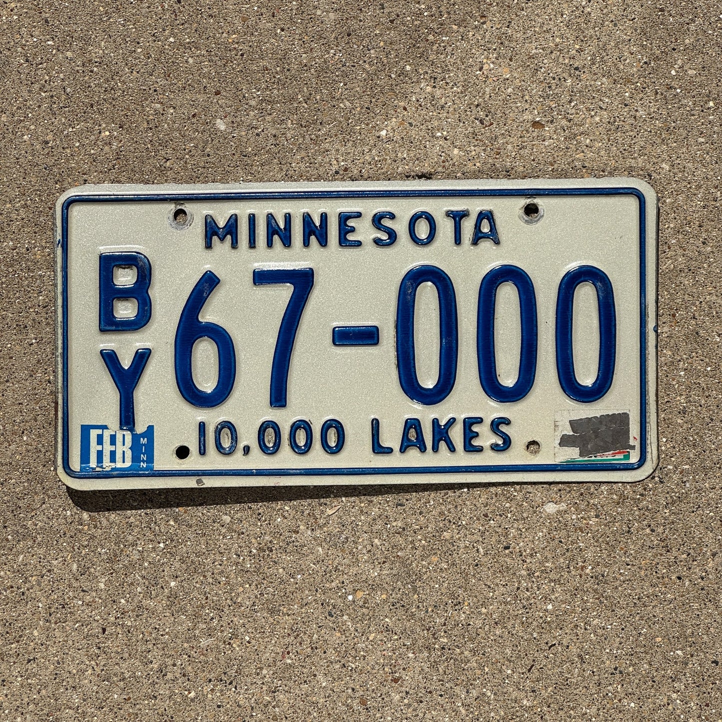 Photo of a 1981 Minnesota Bus License Plate Auto Tag Garage Decor Vintage Repeat Repeating BY 67000