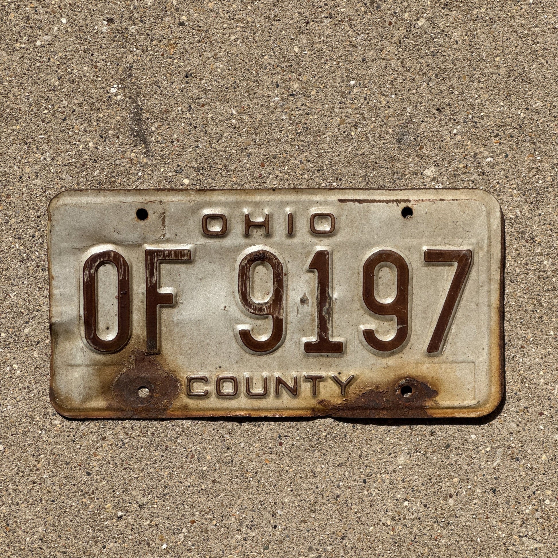 Photo of a 1981 Ohio County License Plate Auto Tag Garage Decor Vintage County Car Vehicle 0F 9197