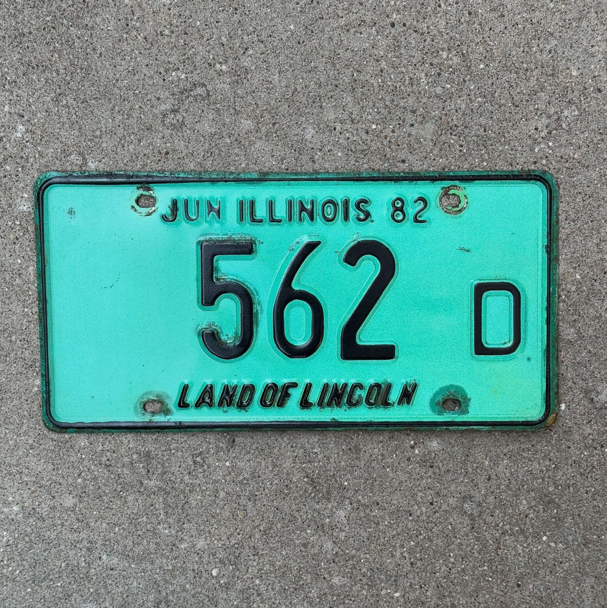 Photo of a 1982 Illinois TRUCK License Plate Auto Tag Garage Decor Vintage License Plate Auto Tag 2 Garage Decor 3 Digit Low Num 562 D