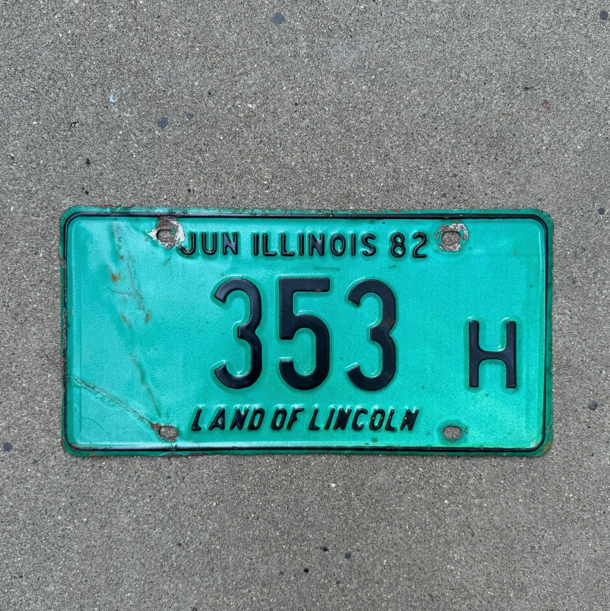 Photo of a 1982 Illinois TRUCK License Plate Auto Tag Garage Decor Vintage License Plate Auto Tag Garage Decor 353 H
