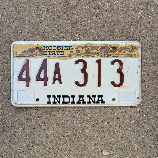 Photo of a 1982 Indiana License Plate Auto Tag Garage Decor Vintage 44 A 313