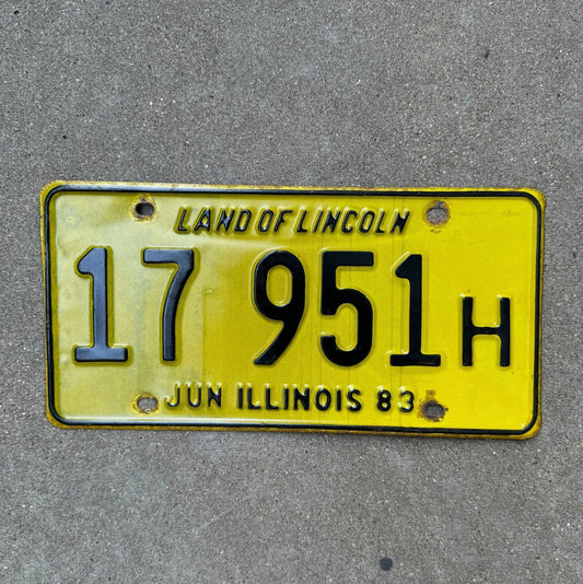 Photo of a 1983 Illinois TRUCK License Plate Auto Tag Garage Decor Vintage License Plate Auto Tag 1 Garage Decor 17 951 H