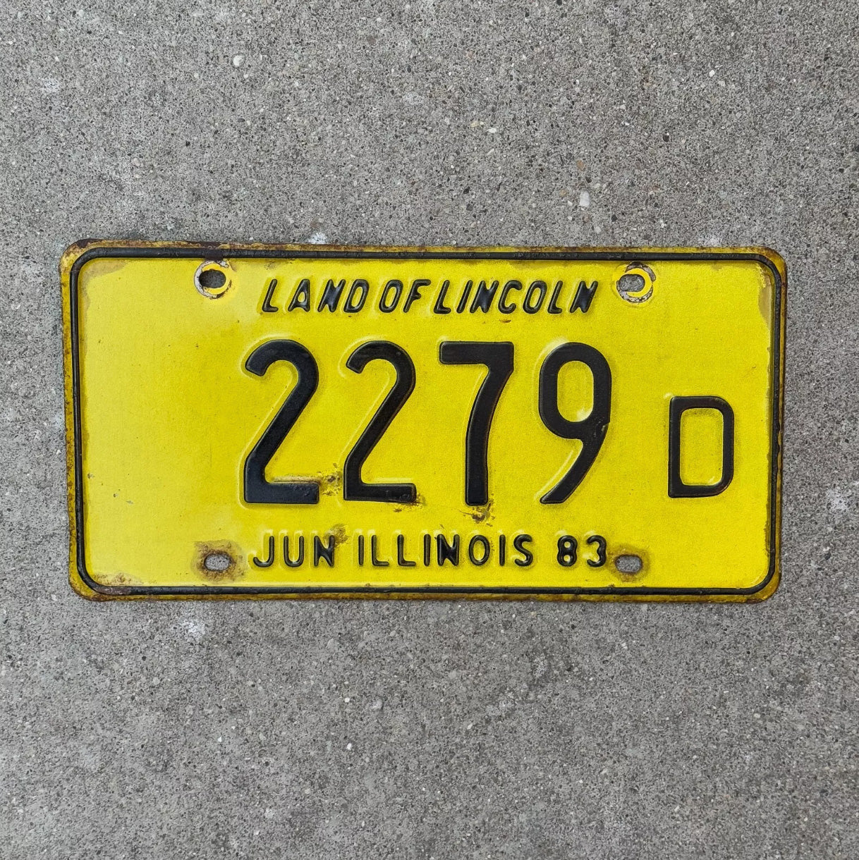 Photo of a 1983 Illinois TRUCK License Plate Auto Tag Garage Decor Vintage License Plate Auto Tag 1 Garage Decor 2279 D