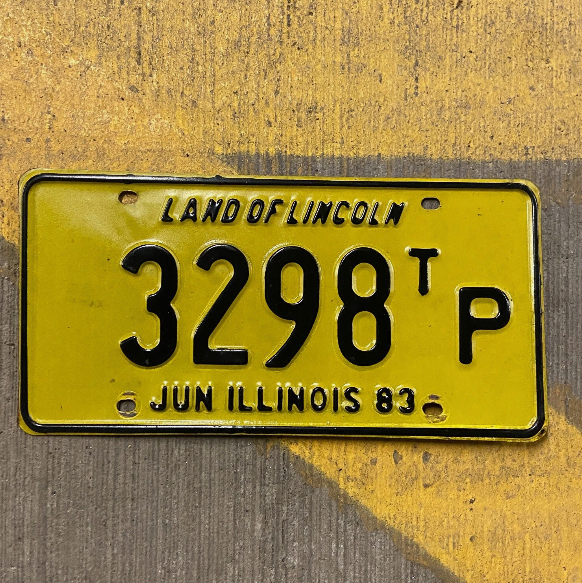 Photo of a 1983 Illinois TRUCK TRACTOR License Plate Auto Tag Garage Decor Vintage License Plate Garage Auto Car Four Digit 3298 tP