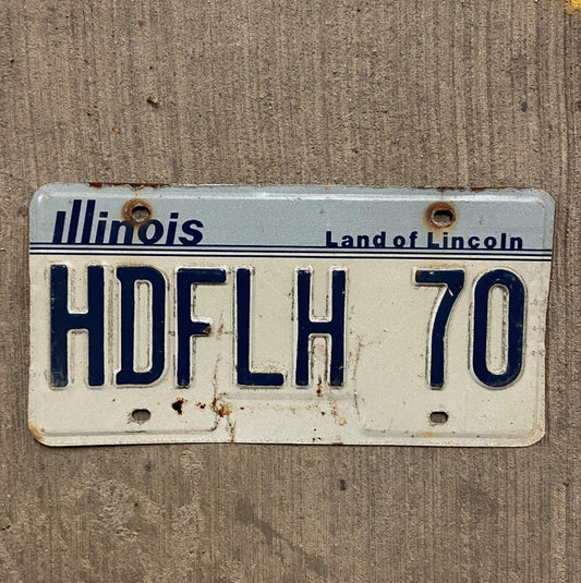 Photo of a 1983 Illinois Vanity License Plate Auto Tag 1 Garage Decor HDFLH 70
