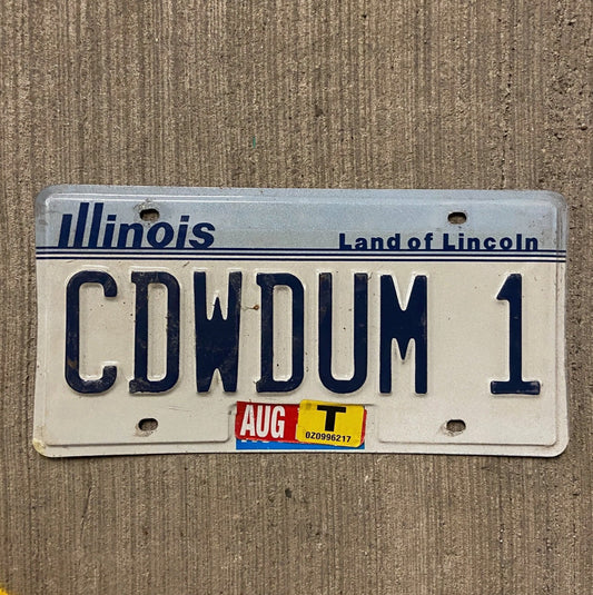 Photo of a 1983 Illinois Vanity License Plate Auto Tag 2 Garage Decor CDWDUM 1