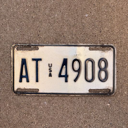 Photo of a 1983 U.S. Forces Germany License Plate Auto Tag 2 Garage Decor AT 4908 with original patina