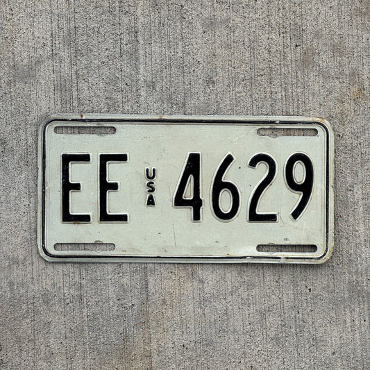 Photo of a 1983 US Forces Germany License Plate Auto Tag Garage Decor Vintage EE 4629 with original patina
