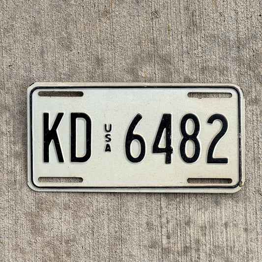 Photo of a 1983 US Forces Germany License Plate Auto Tag Garage Decor Vintage KD 6482 with original patina