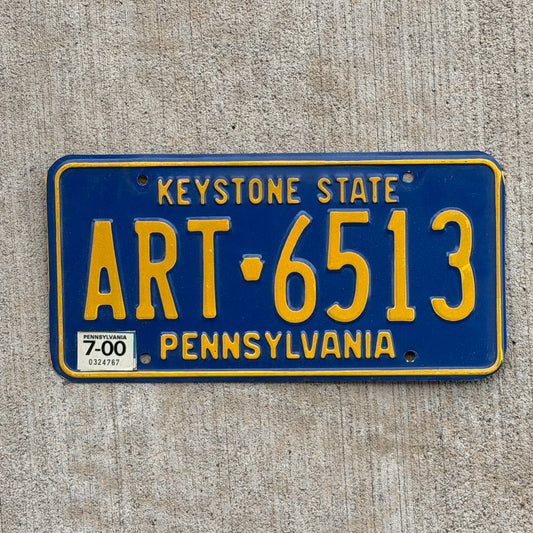 Photo of a 1984 2000 Pennsylvania License Plate Auto Tag Garage Decor Vintage Art Artist Gift ART 6513 with original patina