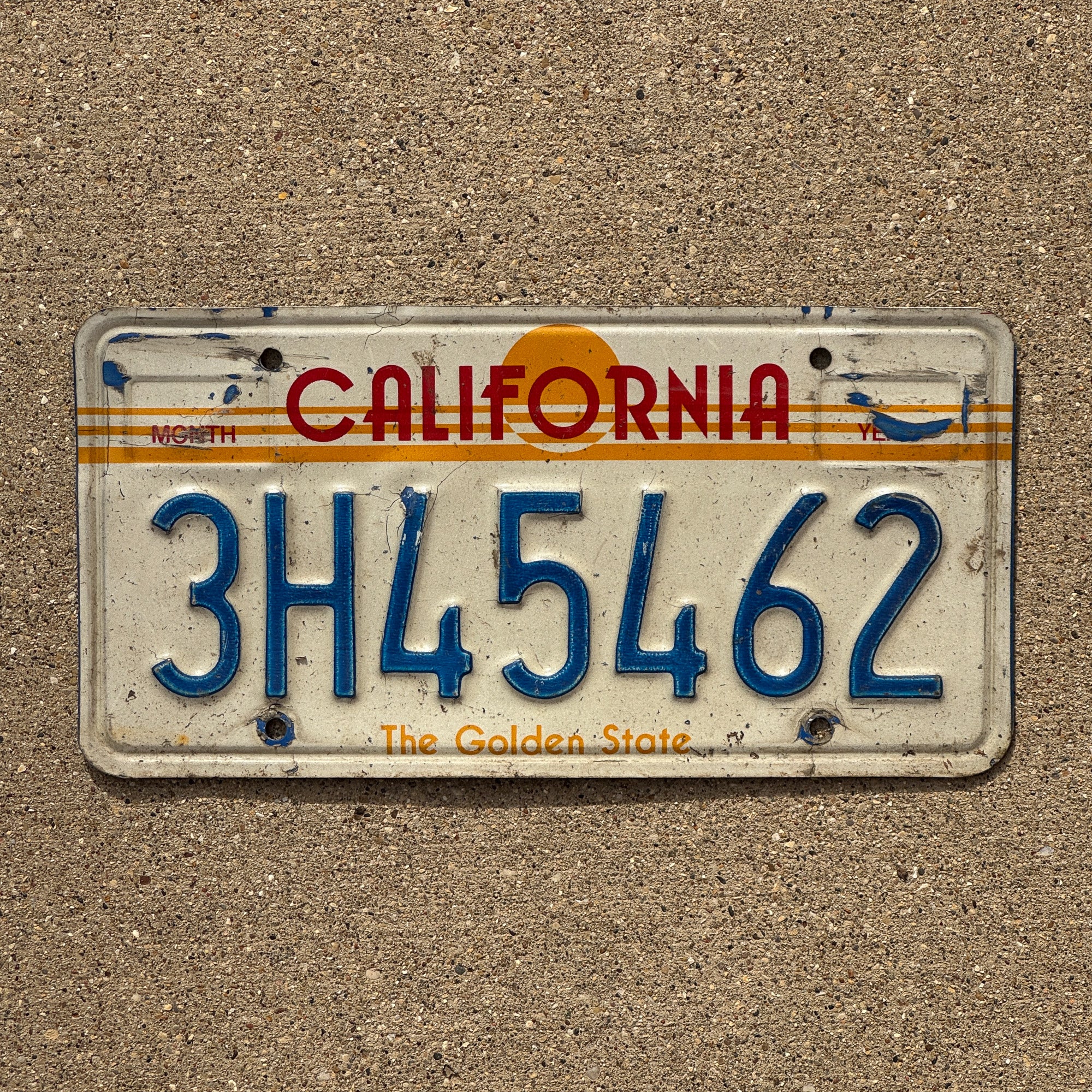 First California Tag 1984 California License Plate Auto Tag Golden State Sunset 3H45462 ...