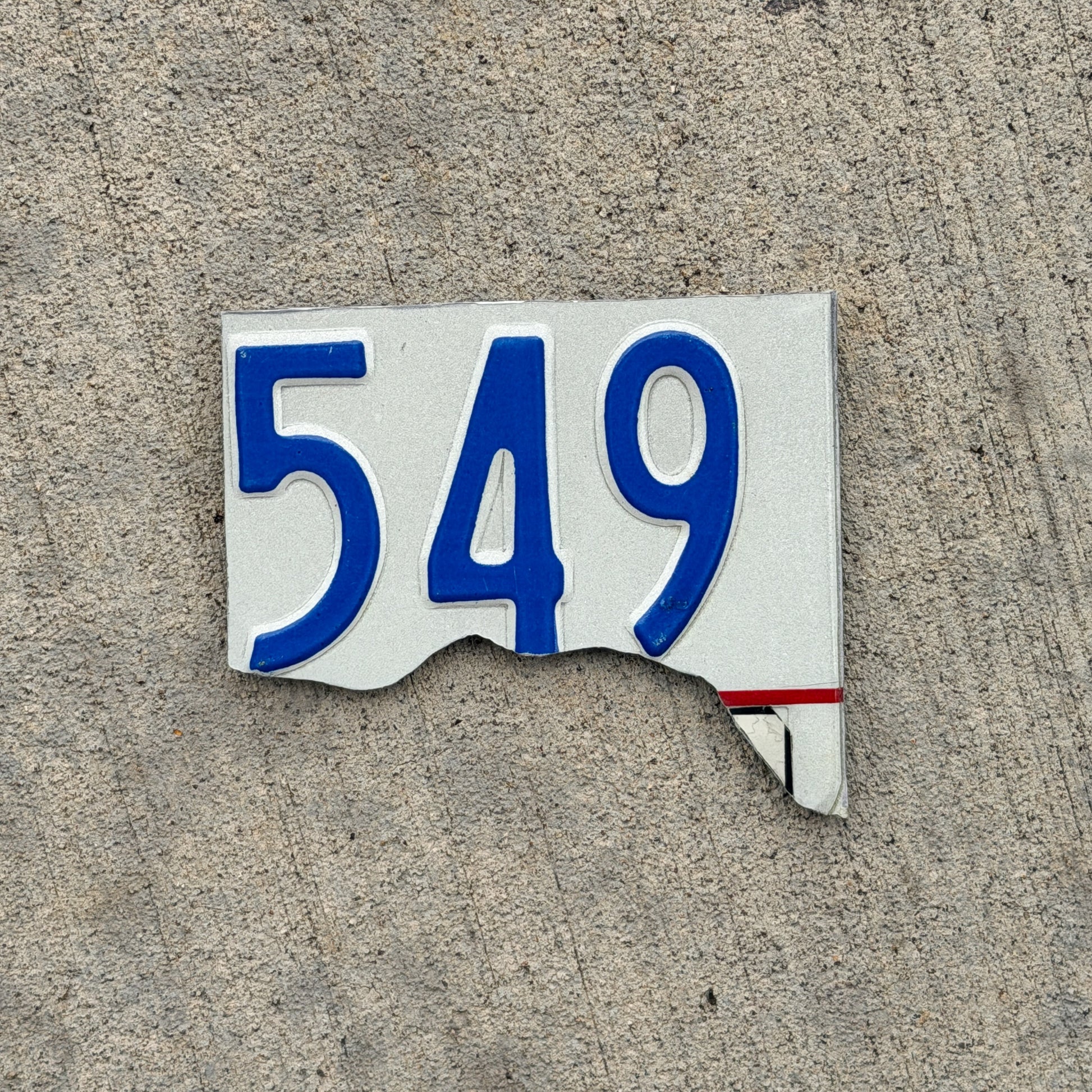 Photo of a 1984 Washington DC License Plate Auto Tag Garage Decor Vintage Crafting State Shape Map 549 with original patina