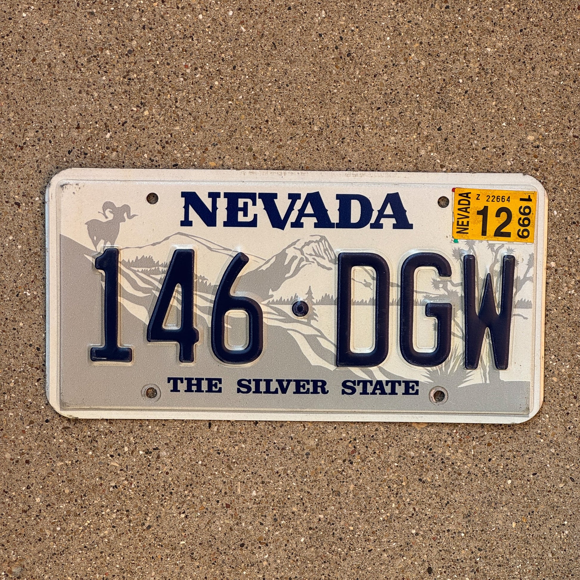 Photo of a 1985 1999 Nevada License Plate Auto Tag Garage Decor Vintage 146 DGW
