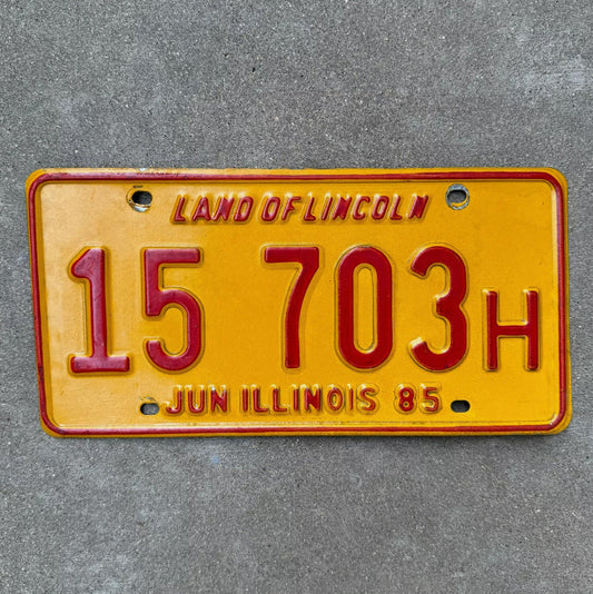 Photo of a 1985 Illinois TRUCK License Plate Auto Tag Garage Decor Vintage License Plate Auto Tag 1 Garage Decor 15 703 H