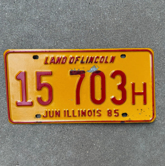 Photo of a 1985 Illinois TRUCK License Plate Auto Tag Garage Decor Vintage License Plate Auto Tag 2 Garage Decor 15 703 H