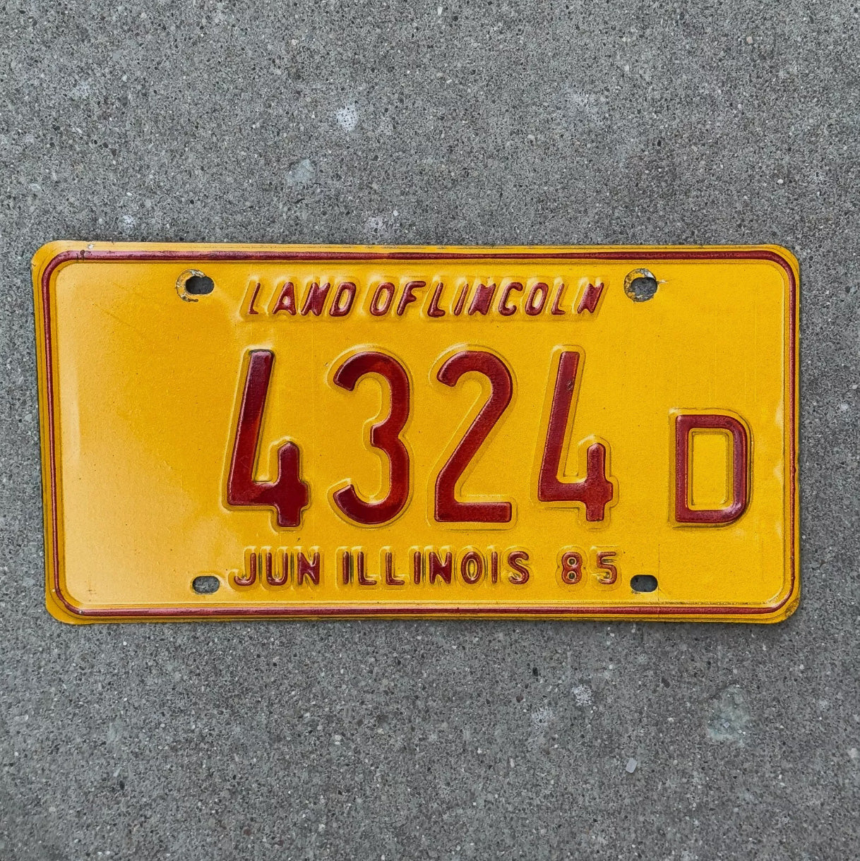 Photo of a 1985 Illinois TRUCK License Plate Auto Tag Garage Decor Vintage License Plate Auto Tag 2 Garage Decor 4324 D