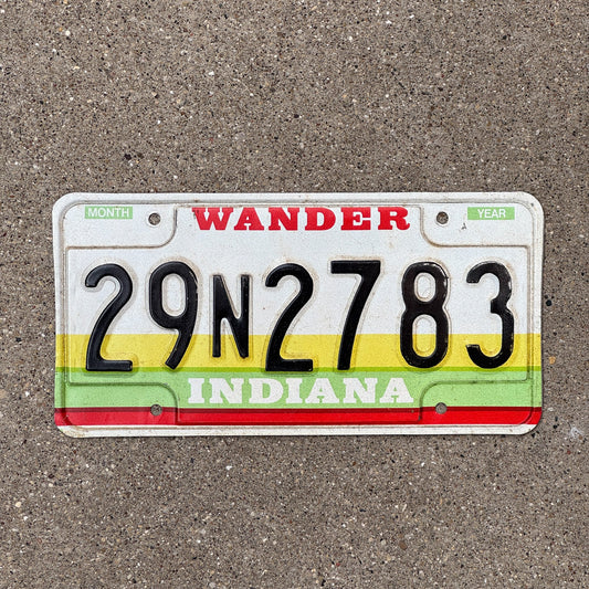 Photo of a 1985 Indiana License Plate Auto Tag Garage Decor Vintage 29 N 2783