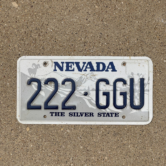 Photo of a 1985 Nevada License Plate Auto Tag Garage Decor Vintage Repeat Repeating 222 GGU