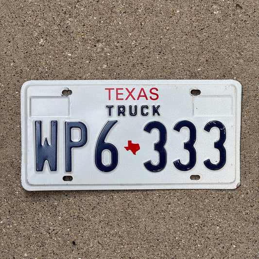 Photo of a 1985 Texas Truck License Plate Auto Tag 1 Garage Decor Repeat Repeating WP6 333