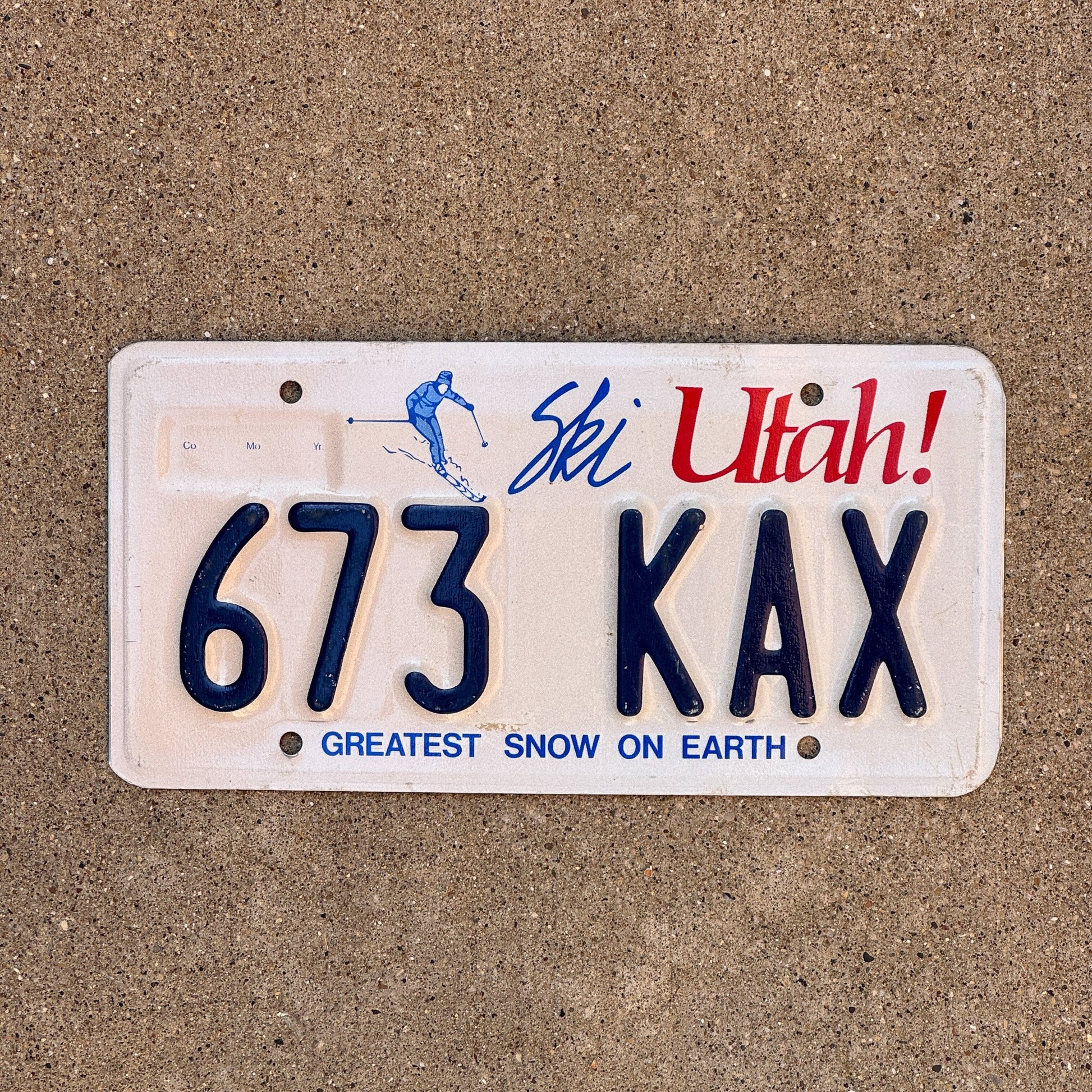 Photo of a 1986 1994 Utah License Plate Auto Tag Garage Decor Vintage 673 KAX