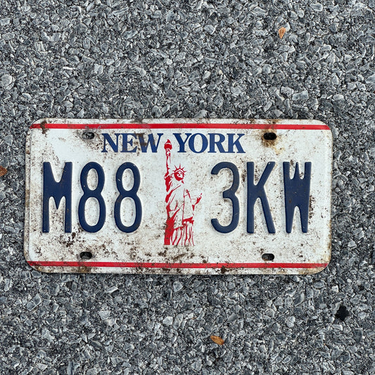 Photo of a 1986 New York License Plate Auto Tag 1 Garage Decor Liberty Base M88 3KW