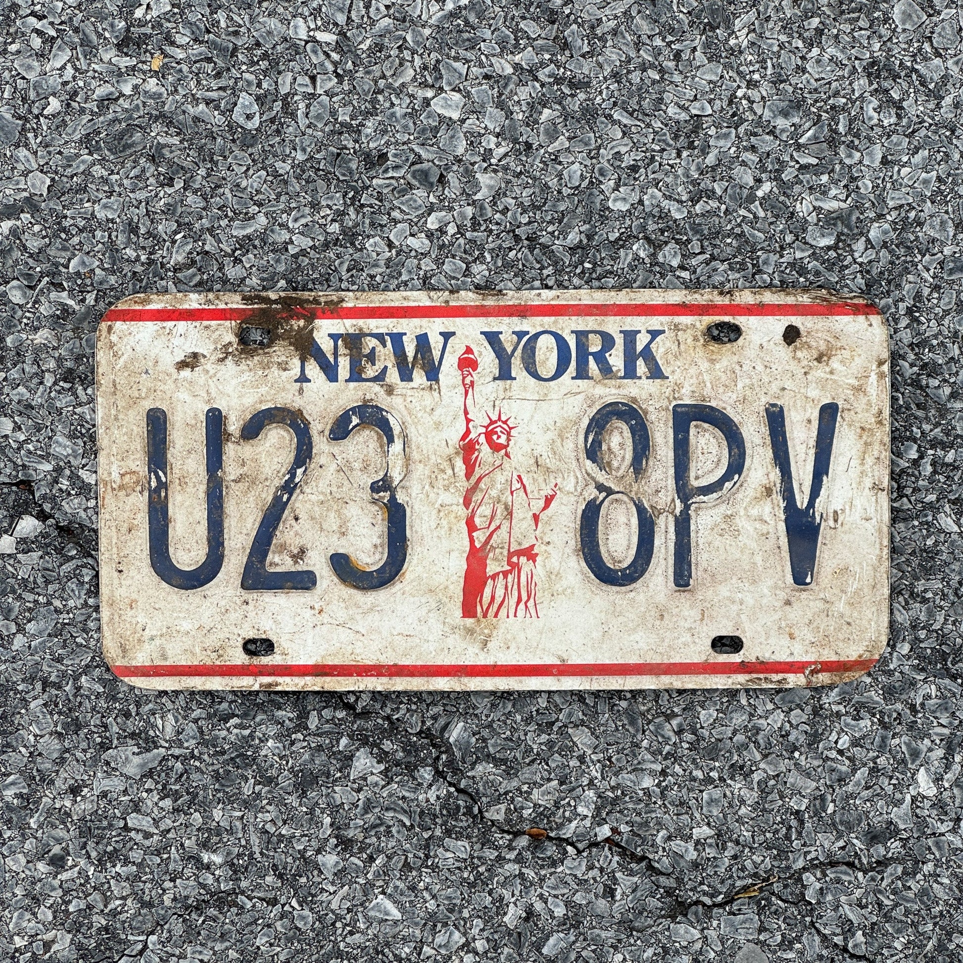 Photo of a 1986 New York License Plate Auto Tag 2 Garage Decor Liberty Base U23 8PV