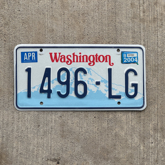 Photo of a 1987 2004 Washington Trailer License Plate Auto Tag Garage Decor Vintage 1496 LG with original patina