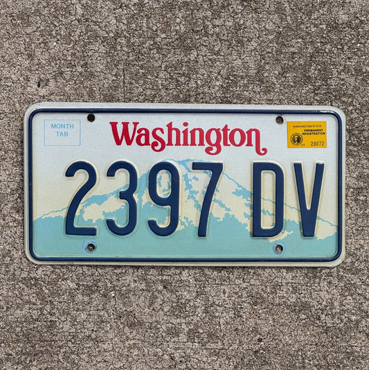 Photo of a 1987 Washington Disabled Veteran License Plate Auto Tag Garage Decor Vintage 2397 DV