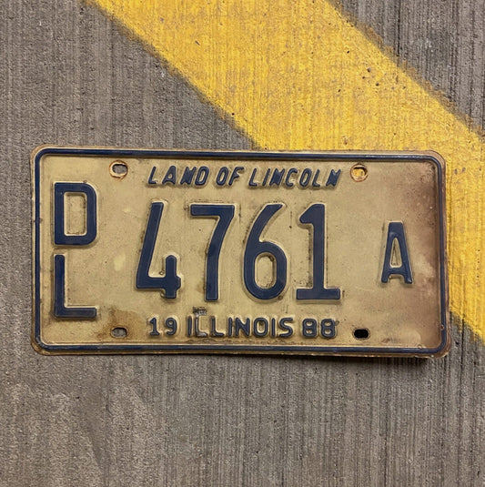 Photo of a 1988 Illinois Dealer License Plate Auto Tag 2 Garage Decor 4761 A