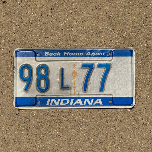 Photo of a 1988 Indiana License Plate Auto Tag Garage Decor Vintage Marion County 98 L 77