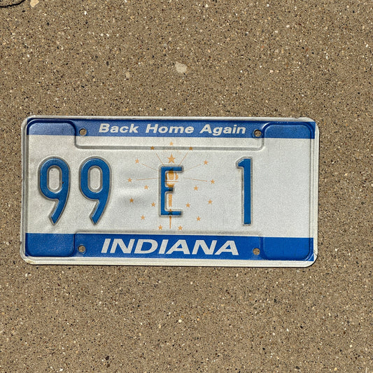 Photo of a 1988 Indiana License Plate Auto Tag Garage Decor Vintage Marion County 99 E 1