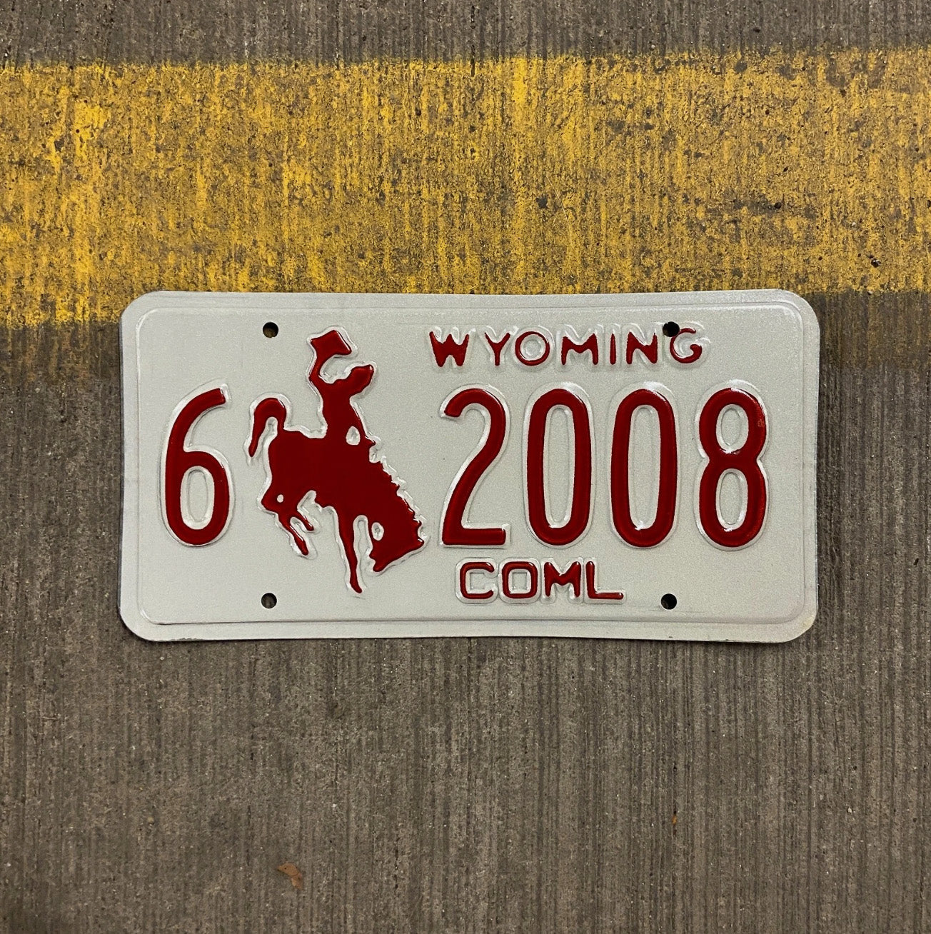 Photo of a 1988 Wyoming Truck License Plate Auto Tag Garage Decor Vintage Carbon Birth Year 6 2008