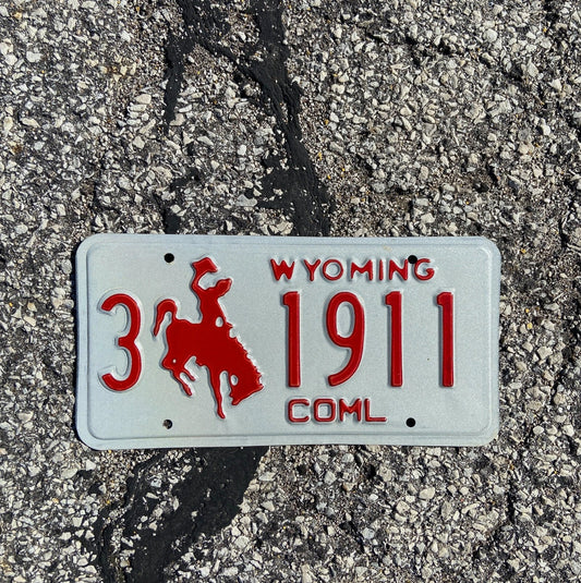 Photo of a 1988 Wyoming Truck License Plate Auto Tag Garage Decor Vintage Sheridan Birth Year 3 1911