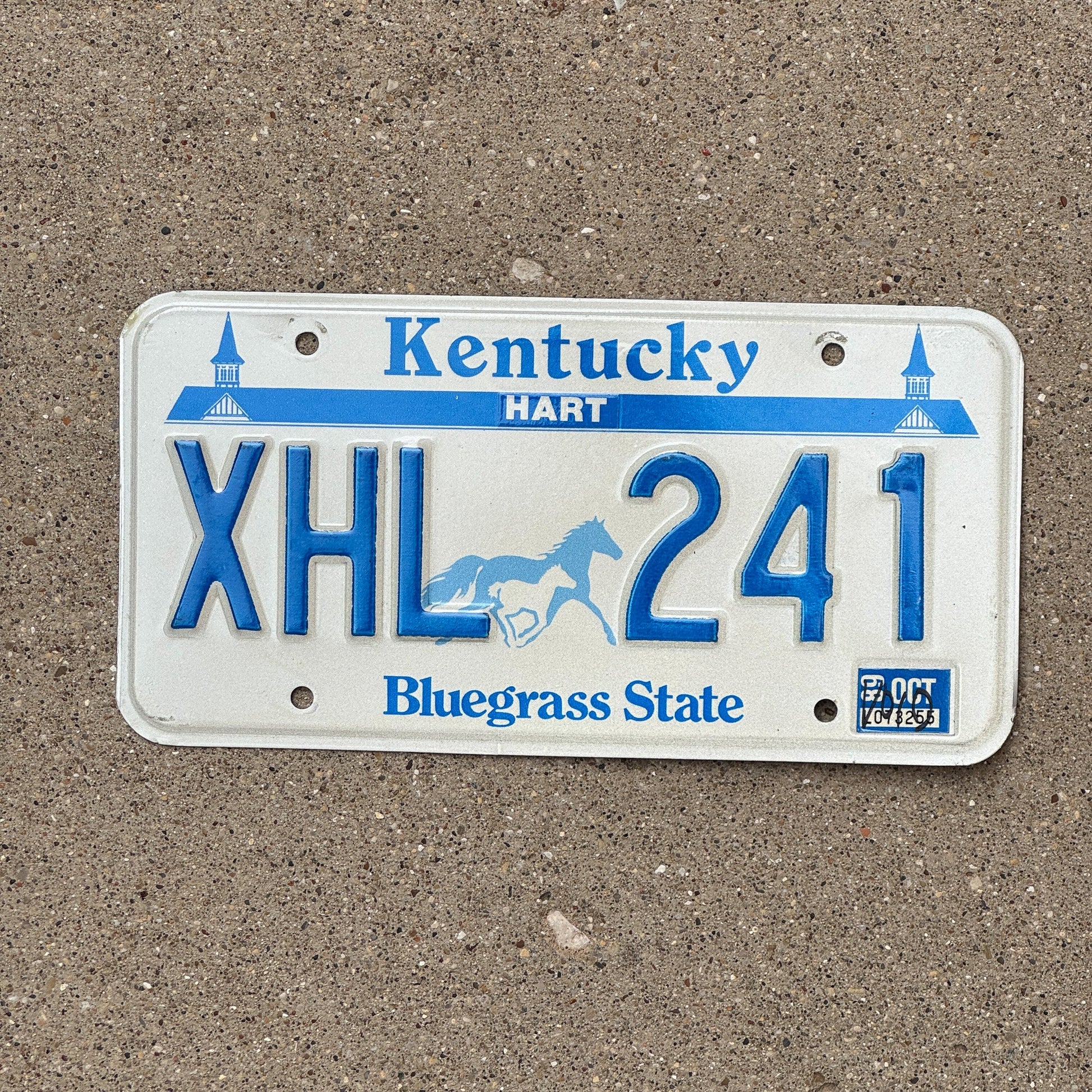 Photo of a 1989 Kentucky License Plate Auto Tag Garage Decor Vintage XHL 241