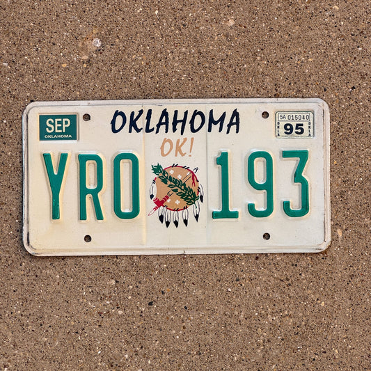 Photo of a 1989 Oklahoma License Plate Auto Tag Garage Decor Vintage YR 0193
