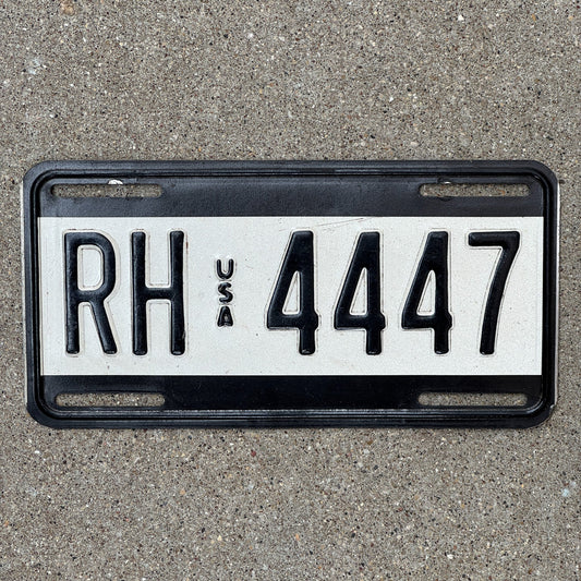 Photo of a 1989 US Forces Germany License Plate Auto Tag Garage Decor Vintage RH 4447 with original patina