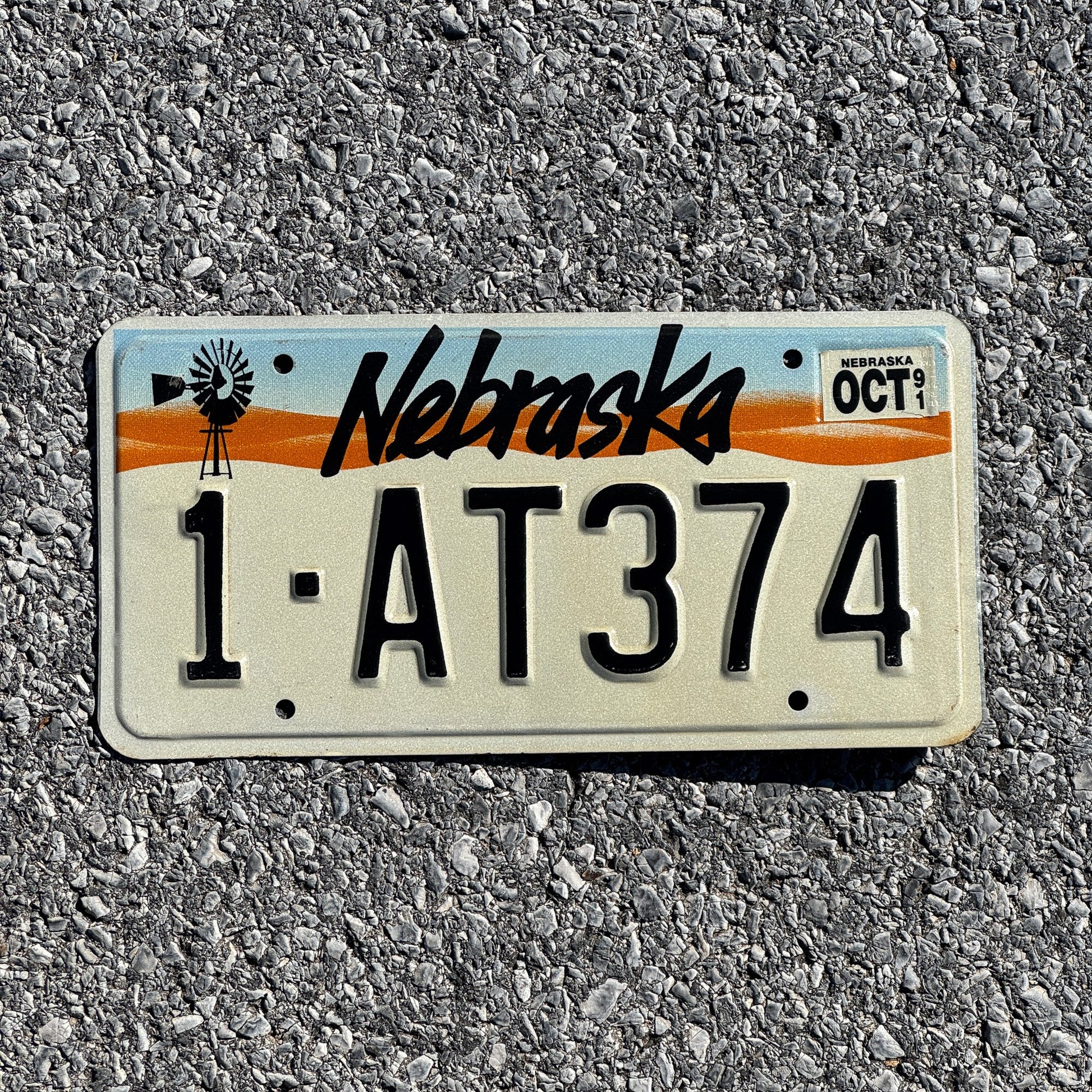 Photo of a 1990 1991 Nebraska License Plate Auto Tag Garage Decor Vintage 1AT374
