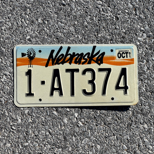 Photo of a 1990 1991 Nebraska License Plate Auto Tag Garage Decor Vintage 1AT374