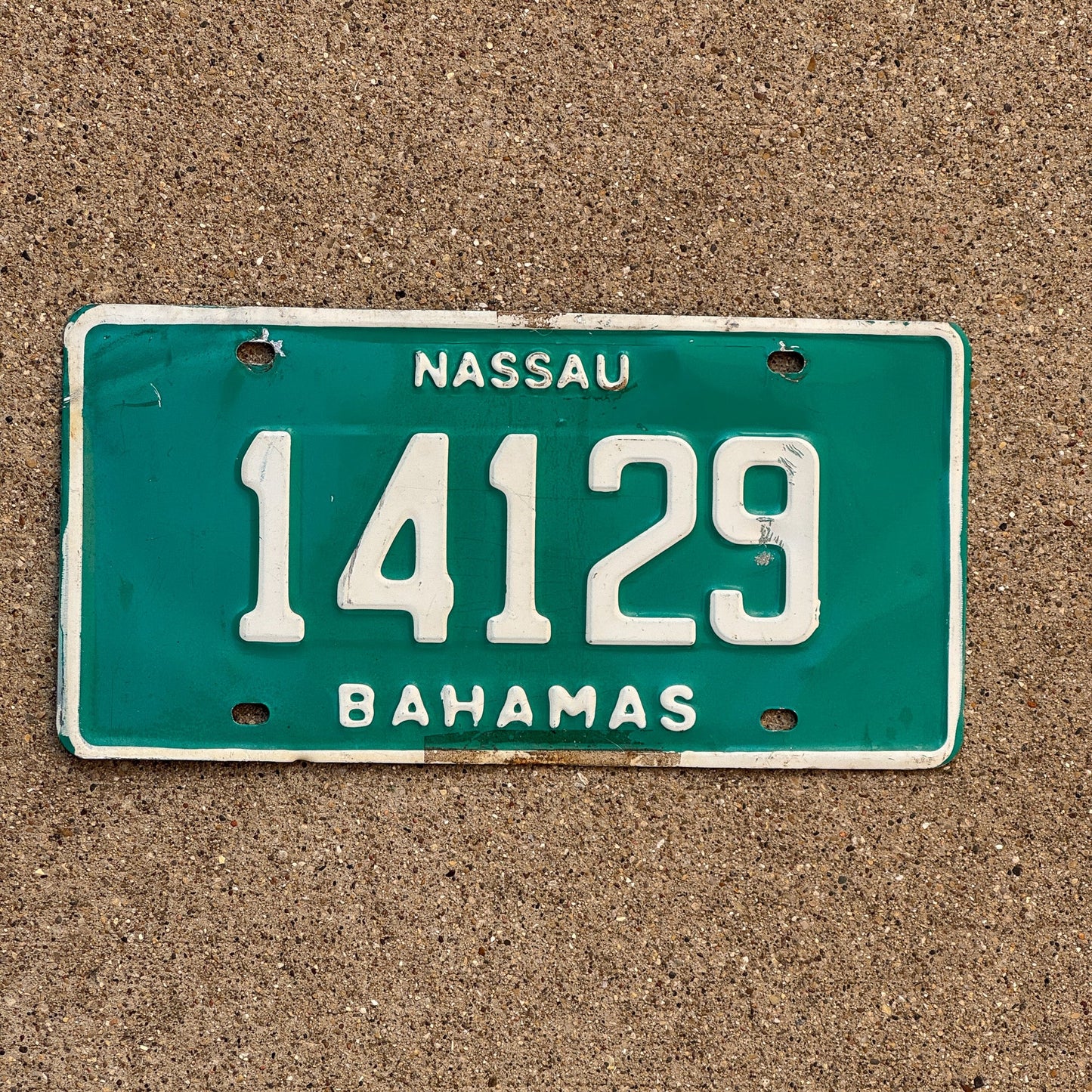Photo of a 1990 Bahamas License Plate Auto Tag Garage Decor Vintage 14129