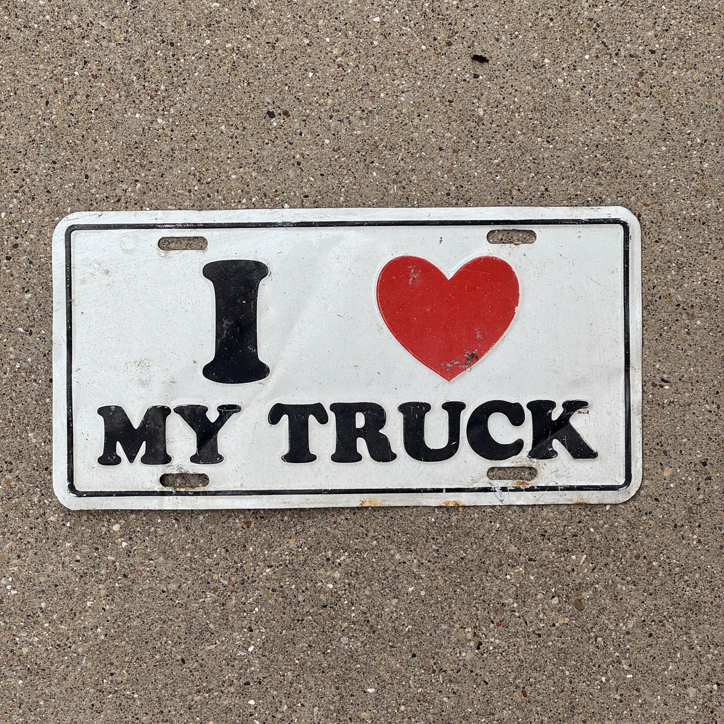 Photo of a 1990 Era Auto Tag Garage Decor Vintage I Love My Truck