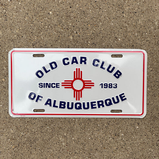 Photo of a 1990 Era Booster License Plate Auto Tag Garage Decor Vintage Antique Vehicle Classic Car Old Car Club of Albuquerque