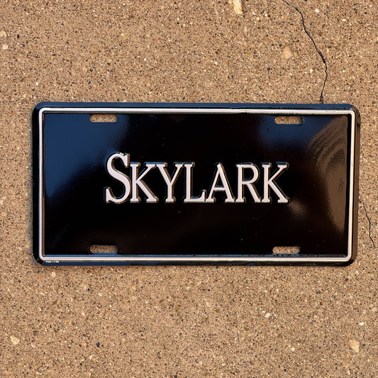 Photo of a 1990 Era Booster License Plate Auto Tag Garage Decor Vintage Tag 3 Aluminum SKYLARK