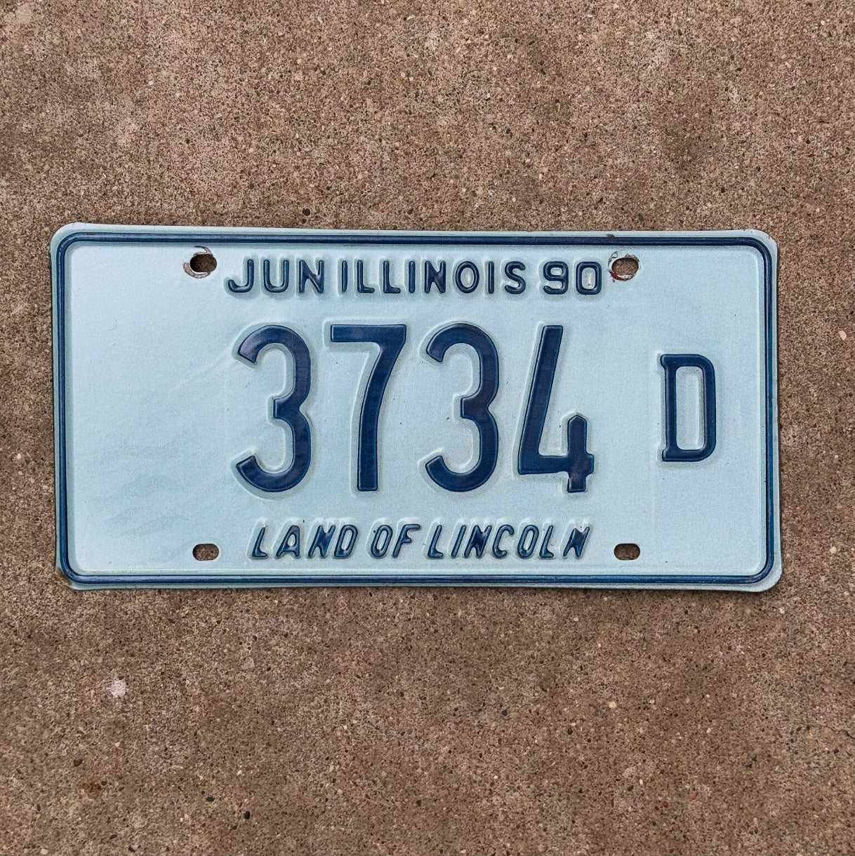 Photo of a 1990 Illinois TRUCK License Plate Auto Tag Garage Decor Vintage License Plate Auto Tag 1 Garage Decor 3734 D
