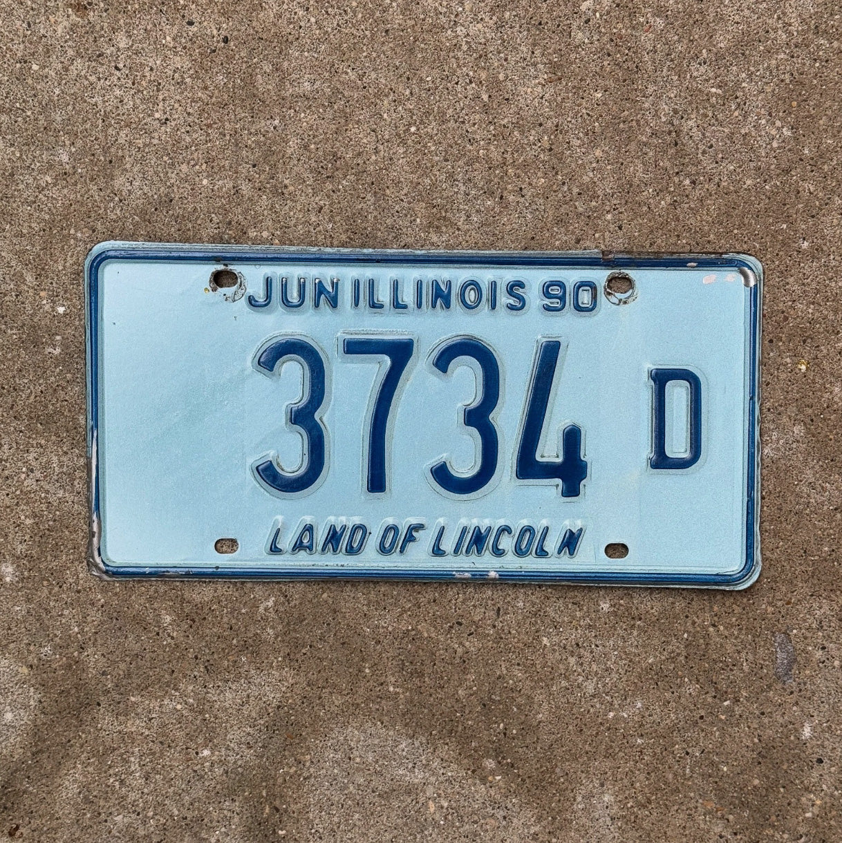 Photo of a 1990 Illinois TRUCK License Plate Auto Tag Garage Decor Vintage License Plate Auto Tag 2 Garage Decor 3734 D