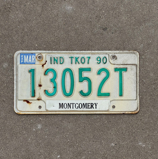 Photo of a 1990 Indiana Truck License Plate Auto Tag Garage Decor 13052 T