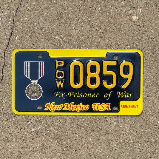 Photo of a 1990 New Mexico Prisoner of War License Plate Auto Tag Garage Decor Vintage Military POW 0859
