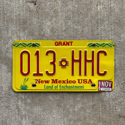 Photo of a 1991 1996 New Mexico License Plate Auto Tag Garage Decor Vintage 013 HHC with original patina