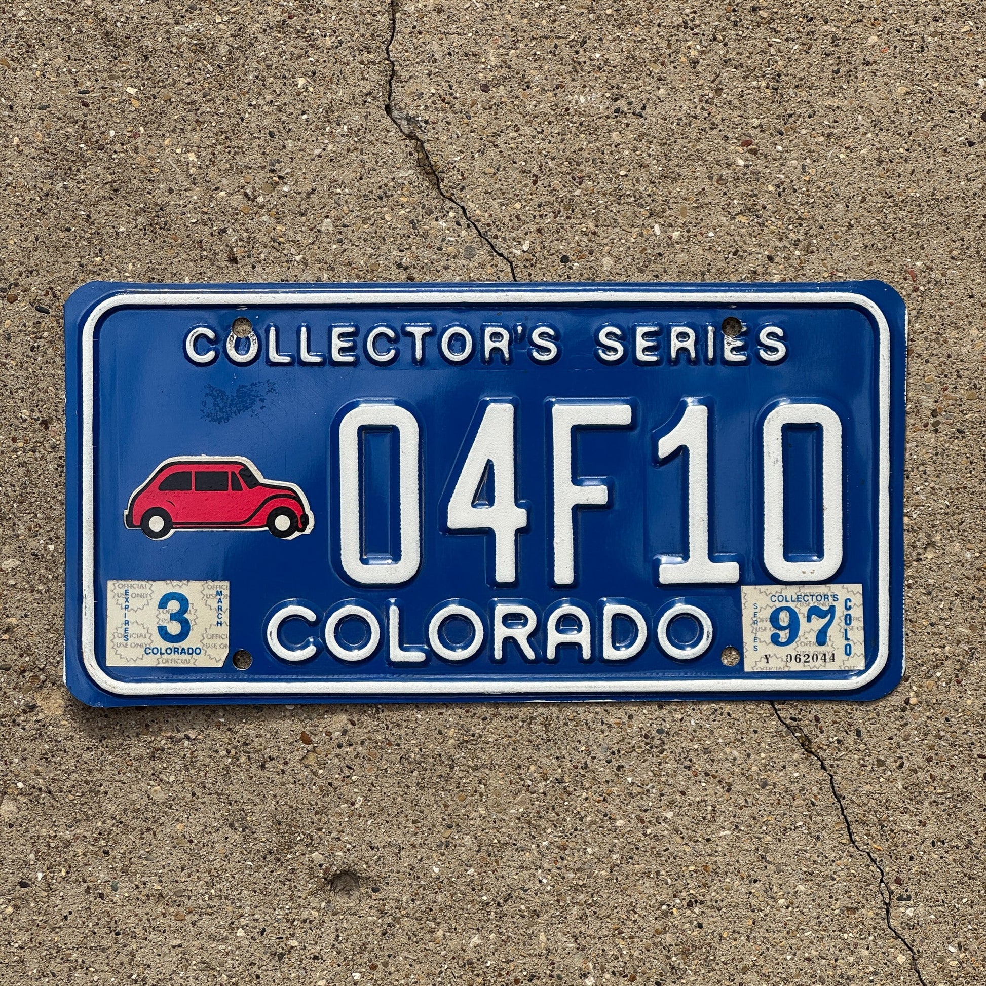 Photo of a 1991 1997 Colorado Car Collector's License Plate Auto Tag Garage Decor Vintage 04F10